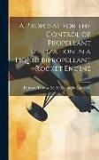 Produktbild: A Proposal for the Control of Propellant Utilization in a Liquid Bipropellant Rocket Engine