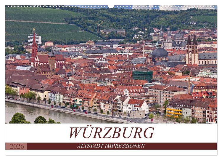 Produktbild: W&Uuml;RZBURG - ALTSTADT IMPRESSIONEN (Wandkalender 2026 DIN A2 quer), CALVENDO Monatskalender