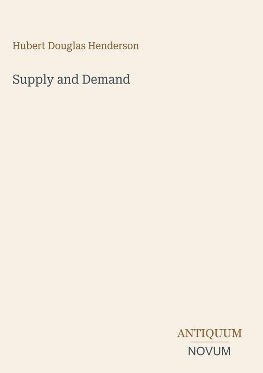 Produktbild: Supply and Demand