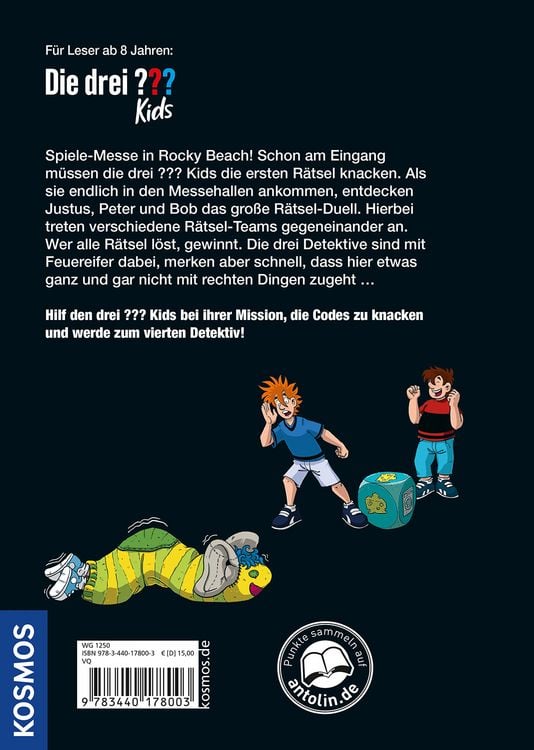 Produktbild: Die drei ??? Kids, Mission Spiele-Code