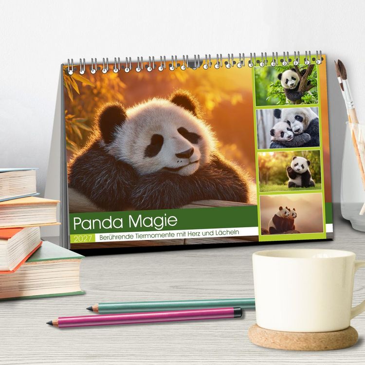 Produktbild: Panda Magie (Tischkalender 2027 DIN A5 quer), CALVENDO Monatskalender