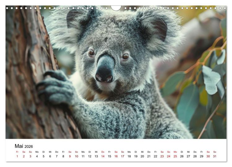 Produktbild: Wildes Down Under: Tiere des Australischen Kontinents (Wandkalender 2026 DIN A3 quer), CALVENDO Monatskalender