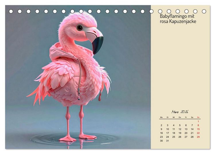 Produktbild: Vogelwelt, lustig, bunt und verspielt (Tischkalender 2026 DIN A5 quer), CALVENDO Monatskalender