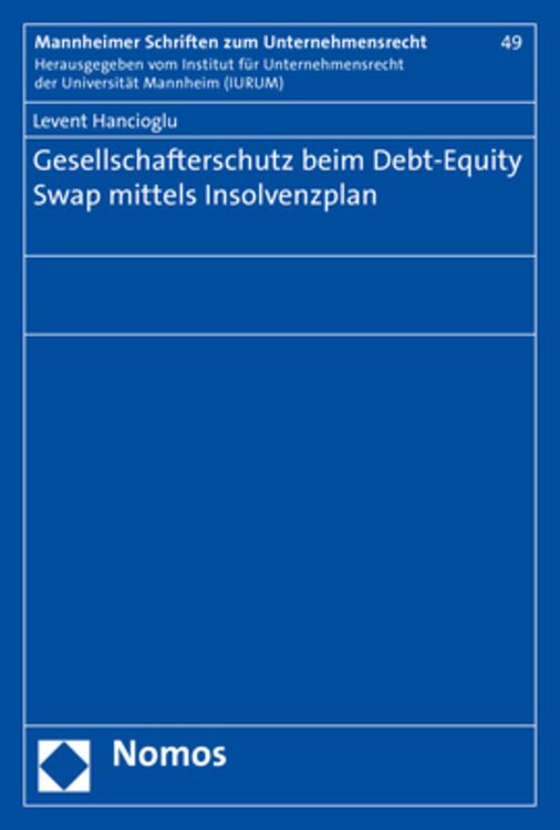 Produktbild: Gesellschafterschutz beim Debt-Equity Swap mittels Insolvenzplan