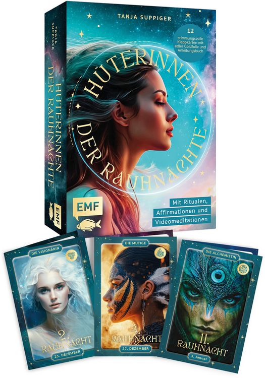 Produktbild: Kartenset: H&uuml;terinnen der Rauhn&auml;chte | mit Ritualen, Affirmationen und Videomeditationen