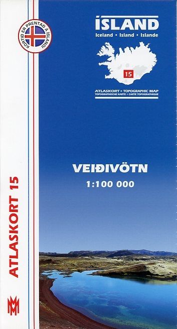 Produktbild: Island Atlaskort 15 Veidiv&ouml;tn 1:100.000