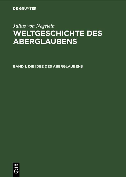 Produktbild: Die Idee des Aberglaubens