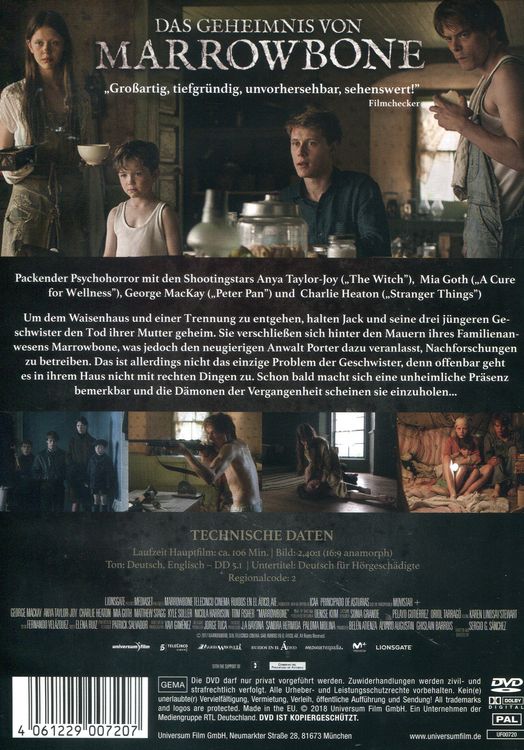 Produktbild: Das Geheimnis von Marrowbone