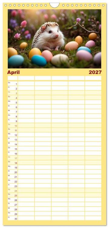 Produktbild: Familienplaner 2027 - Stachelstars mit 5 Spalten (Wandkalender, 21 x 45 cm) CALVENDO