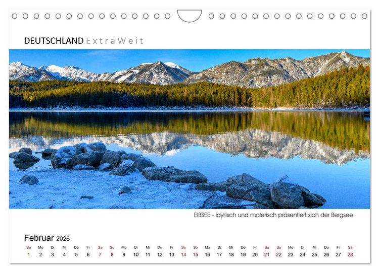 Produktbild: Wei&szlig;blaue Impressionen vom Eibsee (Wandkalender 2026 DIN A4 quer), CALVENDO Monatskalender