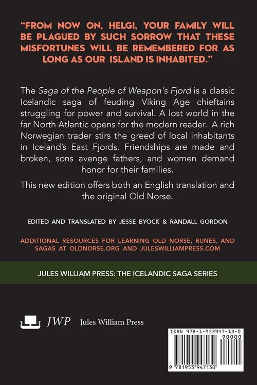 Produktbild: Saga of the People of Weapon's Fjord (V&aacute;pnfir&eth;inga Saga)
