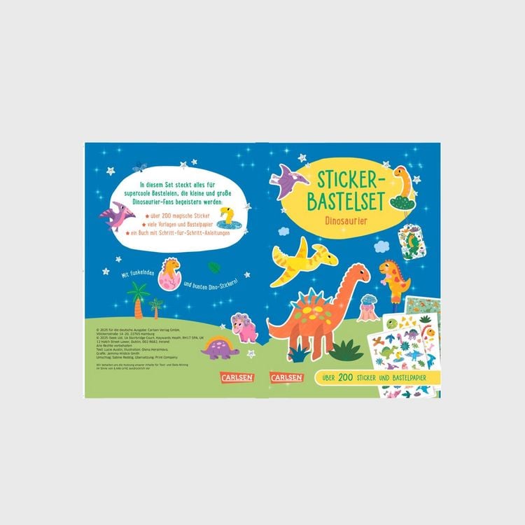 Produktbild: Bastelset f&uuml;r Kinder: Sticker-Bastelset: Dinosaurier
