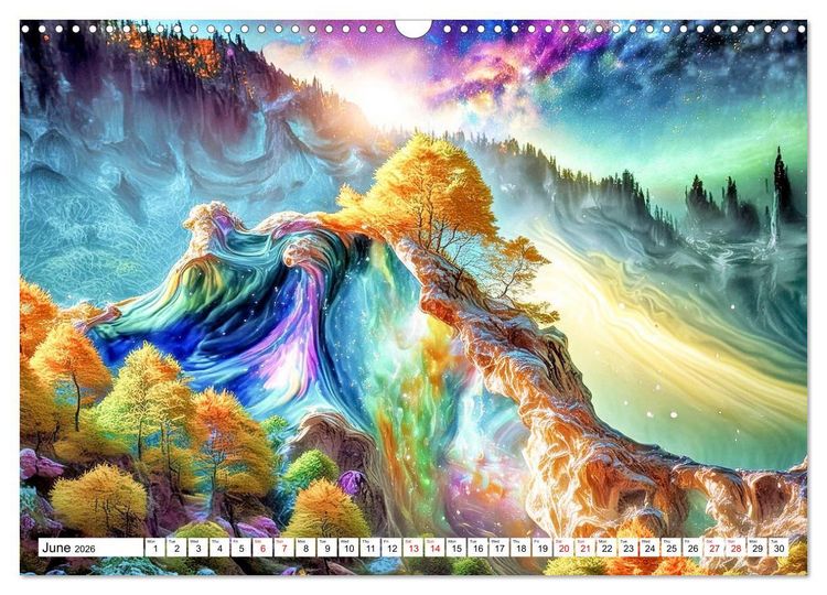 Produktbild: Psychedelic Landscapes (Wall Calendar 2026 DIN A3 landscape), CALVENDO 12 Month Wall Calendar