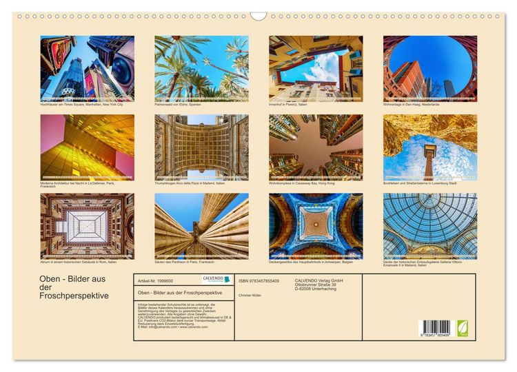 Produktbild: Oben - Bilder aus der Froschperspektive (Wandkalender 2026 DIN A2 quer), CALVENDO Monatskalender