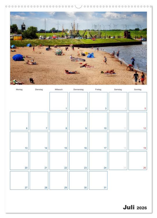 Produktbild: Friesland - Nordseebad Dangast (hochwertiger Premium Wandkalender 2026 DIN A2 hoch), Kunstdruck in Hochglanz