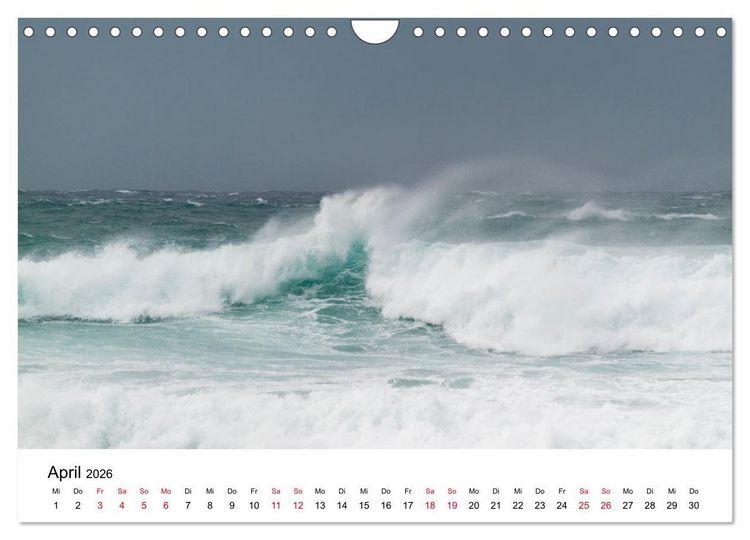 Produktbild: Naturschauspiel Wellen (Wandkalender 2026 DIN A4 quer), CALVENDO Monatskalender
