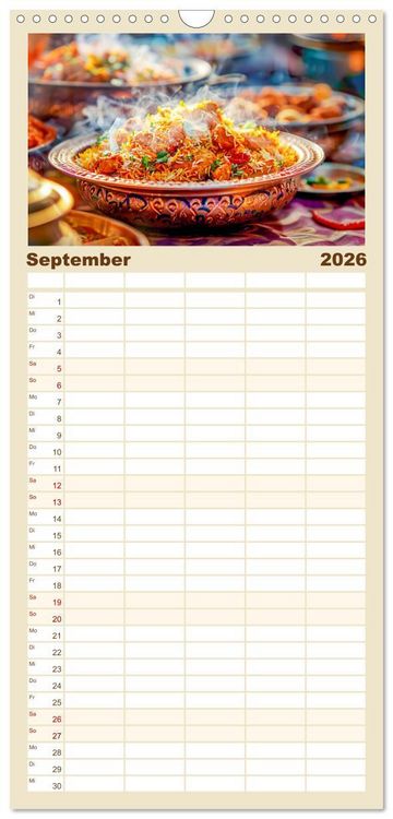 Produktbild: Familienplaner 2026 - Alles Reis oder was?! - Ideen f&uuml;r s&uuml;&szlig;e und herzhafte Reisgerichte mit 5 Spalten (Wandkalender, 21 x 45 cm) CALVENDO