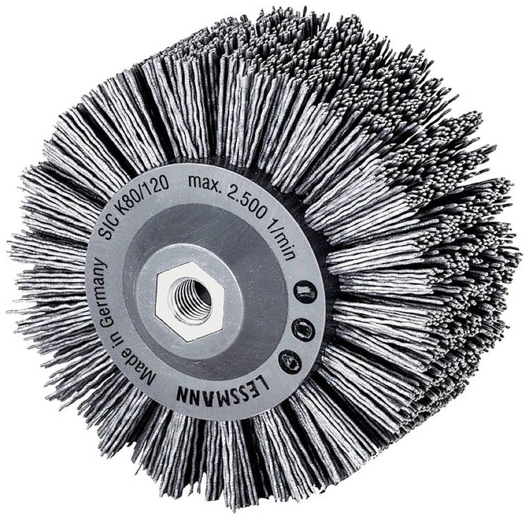 Produktbild: Lessmann Rundb&uuml;rste D.140mm M14 SiC Schleifborsten K.80 60mm 2500min 402880 1 St.