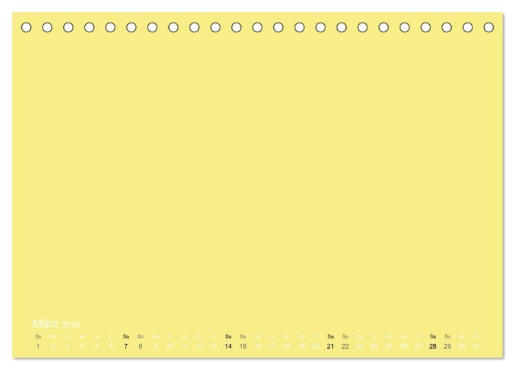 Produktbild: Bastelkalender - Gelb (Tischkalender 2026 DIN A5 quer), CALVENDO Monatskalender