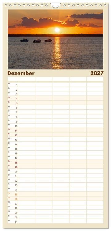 Produktbild: Familienplaner 2027 - Bretagne - Traumk&uuml;sten im s&uuml;dlichen Finist&egrave;re mit 5 Spalten (Wandkalender, 21 x 45 cm) CALVENDO