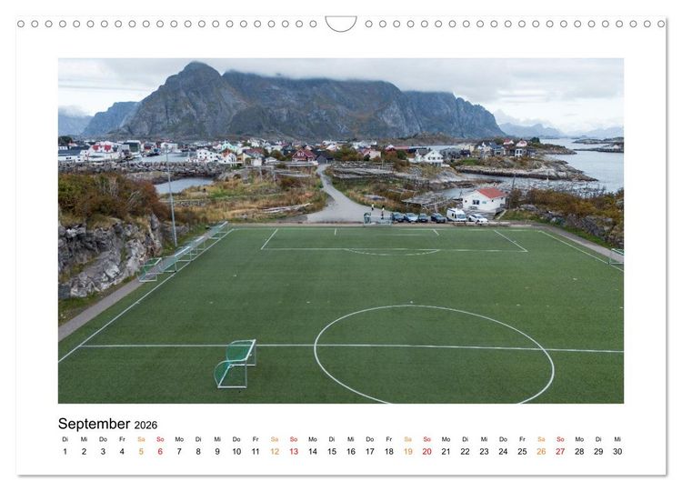 Produktbild: Zwischen Fjord und Flamme (Wandkalender 2026 DIN A3 quer), CALVENDO Monatskalender