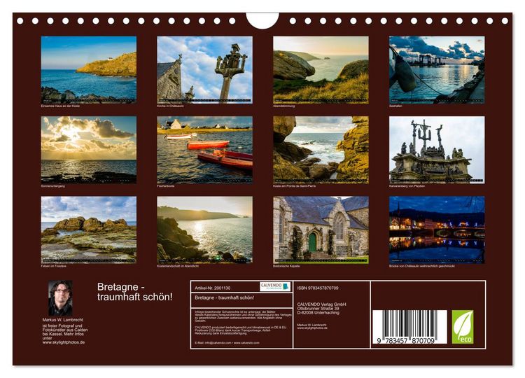 Produktbild: Bretagne - traumhaft sch&ouml;n! (Wandkalender 2026 DIN A4 quer), CALVENDO Monatskalender