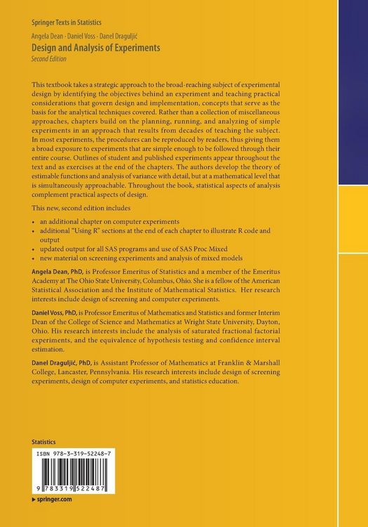 Produktbild: Design and Analysis of Experiments