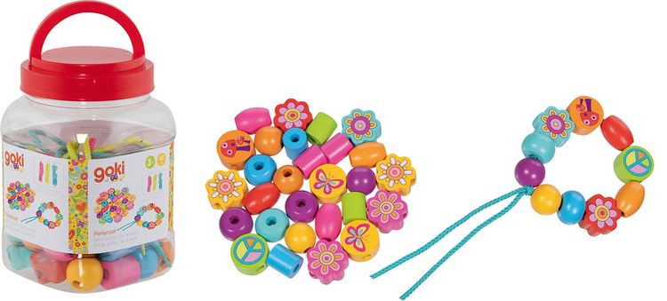 Produktbild: Perlenset Flower Power, Zylinder &Oslash;= 2cm, H= 2,2 cm
