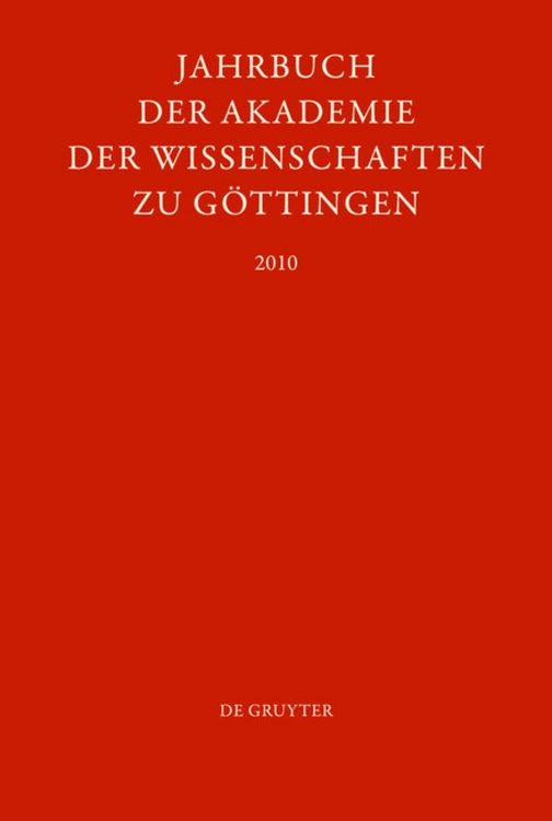 Produktbild: Jahrbuch der G&ouml;ttinger Akademie der Wissenschaften / 2010