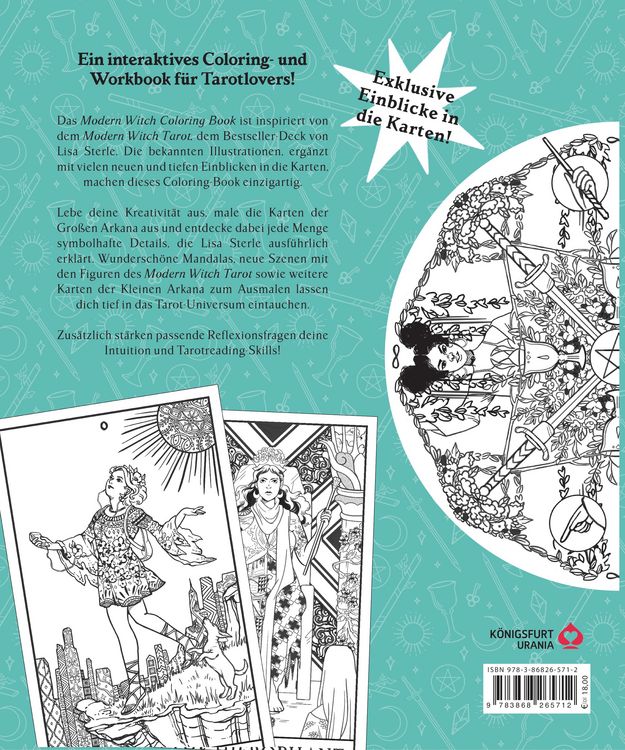 Produktbild: Modern Witch Tarot Coloring Book / Cosmic Slumber Tarot Coloring Books-Bundle