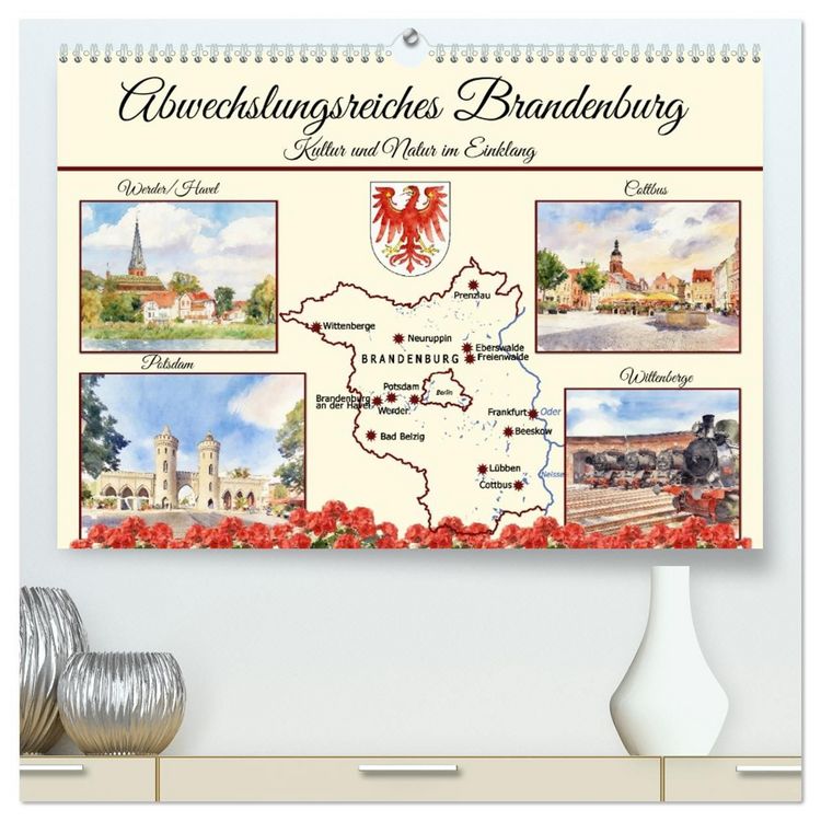 Produktbild: Abwechslungsreiches Brandenburg (hochwertiger Premium Wandkalender 2027 DIN A2 quer), Kunstdruck in Hochglanz