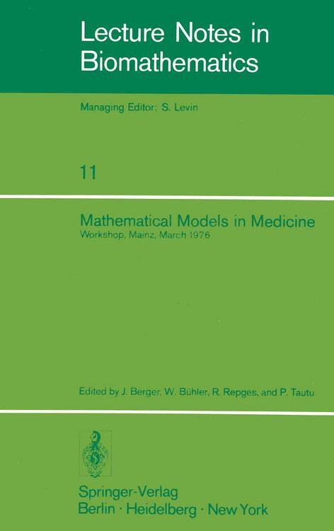 Produktbild: Mathematical Models in Medicine
