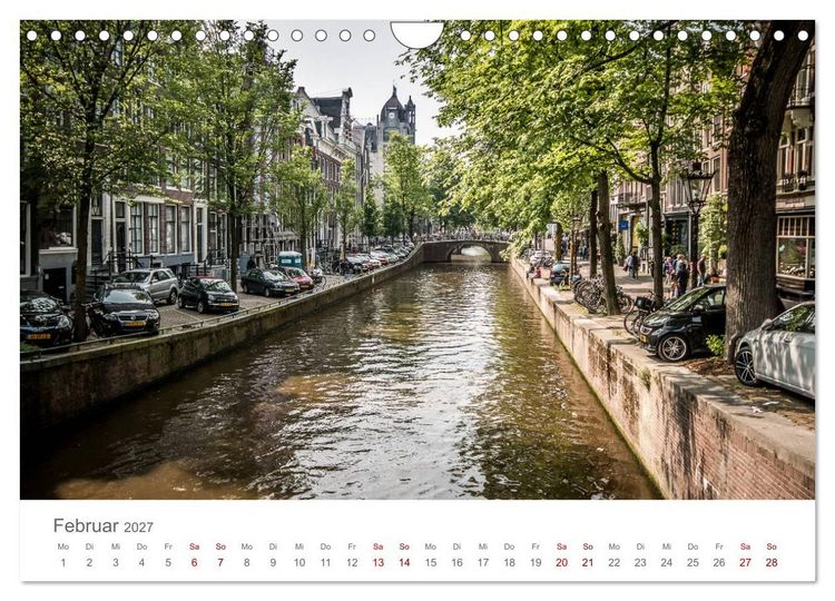Produktbild: Amsterdam - Wasserstra&szlig;en und Grachten (Wandkalender 2027 DIN A4 quer), CALVENDO Monatskalender