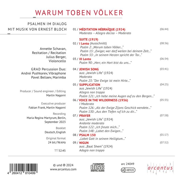 Produktbild: Warum toben V&ouml;lker-Psalmen im Dialog mit Musik