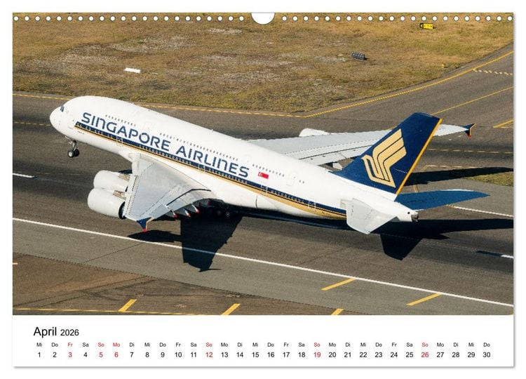 Produktbild: Airbus A380 Superjumbo 2026 (Wandkalender 2026 DIN A3 quer), CALVENDO Monatskalender