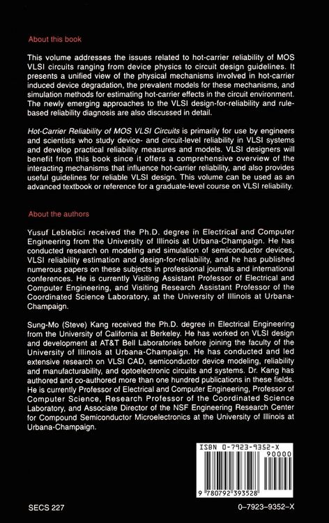Produktbild: Hot-Carrier Reliability of MOS VLSI Circuits