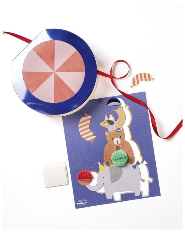 Produktbild: FOLIA Bastelartikel DIY Laterne Circus, inkl. 1 LED-Licht und Batterien