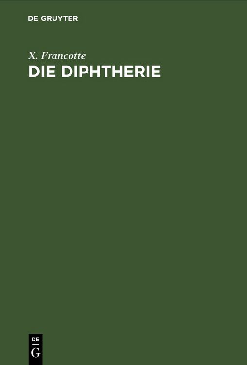 Produktbild: Die Diphtherie