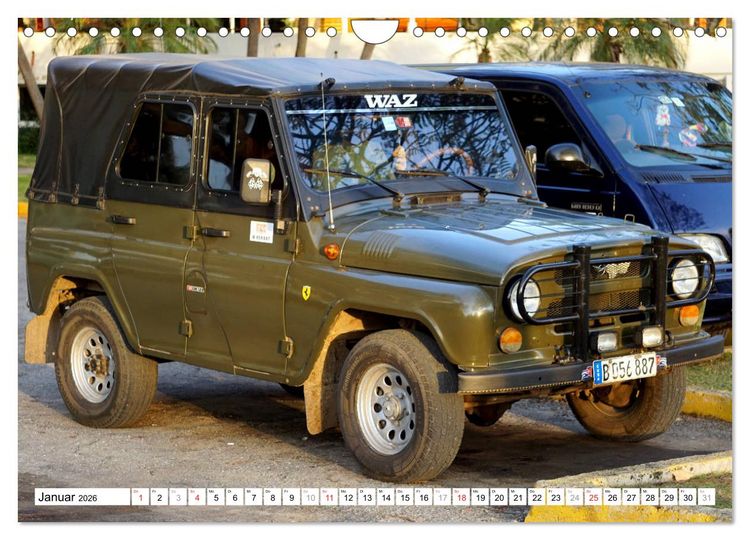 Produktbild: Sowjet-Legende - Der Gel&auml;ndewagen UAZ-469 in Kuba (Wandkalender 2026 DIN A4 quer), CALVENDO Monatskalender