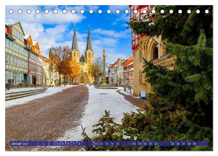 Produktbild: Duderstadt im Winter (Tischkalender 2027 DIN A5 quer), CALVENDO Monatskalender