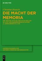 Produktbild: Die Macht der memoria