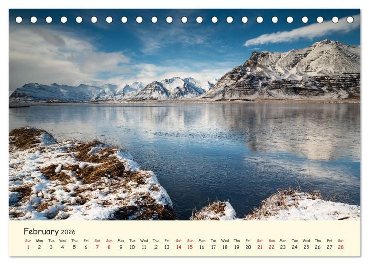 Produktbild: Amazing Nature of Iceland (Desk Calendar 2026 DIN A5 landscape), CALVENDO 12 Month DeskCalendar