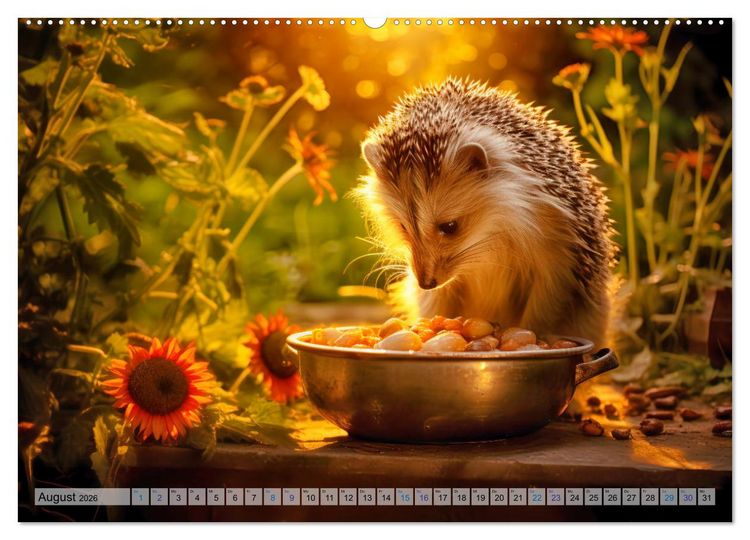 Produktbild: Wilde Nachbarn - Tierisches Treiben im Gartenparadies! (Wandkalender 2026 DIN A2 quer), CALVENDO Monatskalender