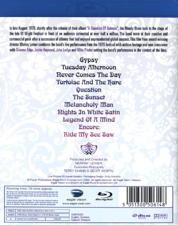 Produktbild: The Moody Blues - Threshold of a Dream/Live at the Isle of Wight Festival