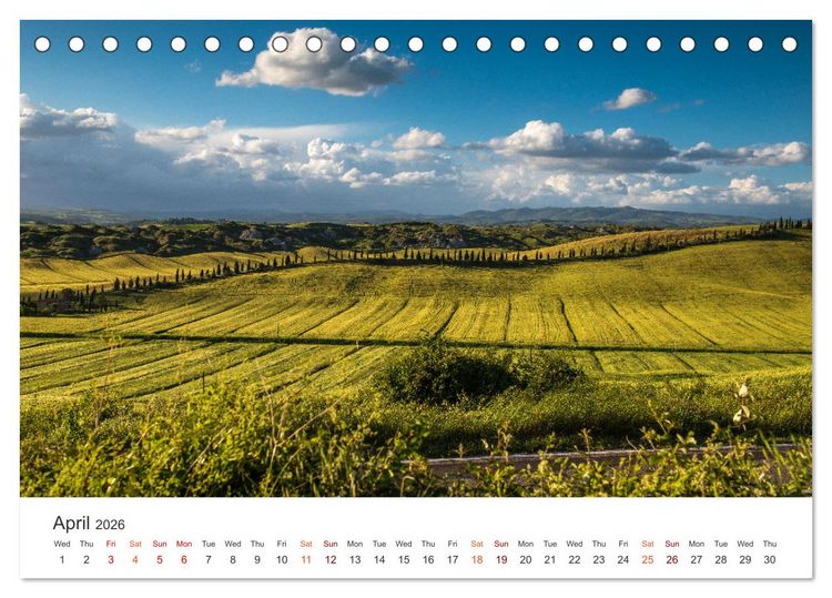 Produktbild: Tuscany A color palette (Desk Calendar 2026 DIN A5 landscape), CALVENDO 12 Month DeskCalendar