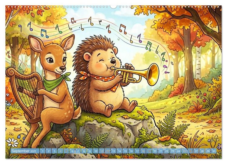 Produktbild: Tierisch musikalisch - Taktgef&uuml;hl mit Humor (Wandkalender 2027 DIN A2 quer), CALVENDO Monatskalender