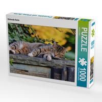 Produktbild: CALVENDO Puzzle Ruhende Katze 1000 Teile Lege-Gr&ouml;&szlig;e 64 x 48 cm Foto-Puzzle Bild von Sabine L&ouml;wer