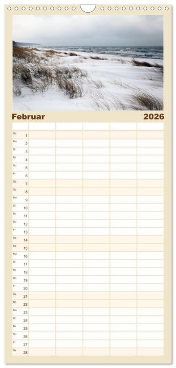 Produktbild: Familienplaner 2026 - Ostseebad Warnem&uuml;nde mit 5 Spalten (Wandkalender, 21 x 45 cm) CALVENDO