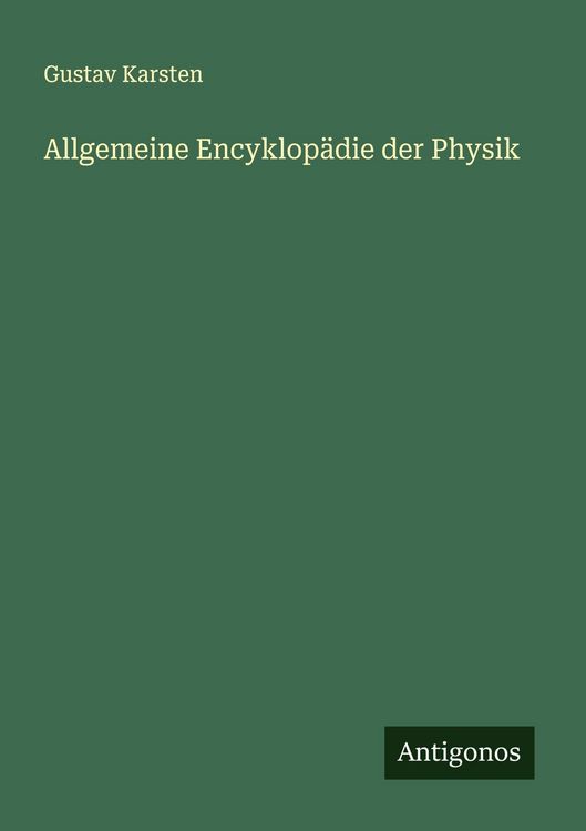 Produktbild: Allgemeine Encyklop&auml;die der Physik