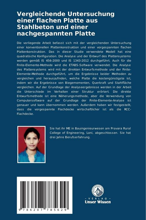 Produktbild: Vergleichende Untersuchung einer flachen Platte aus Stahlbeton und einer nachgespannten Platte